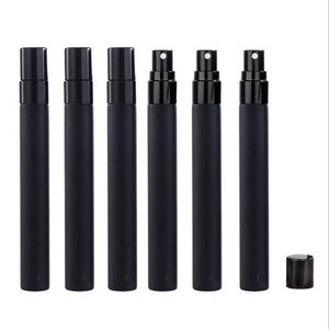 5ml 10ml vaporisateur en verre noir dépoli bouteille vide pour emballage d'huile essentielle de parfum