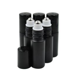 5 ml 10 ml frosted Dik Glas Parfum Roll on Fles met Rvs Bal Etherische Olie Fles snelle verzending F1672 Btiel