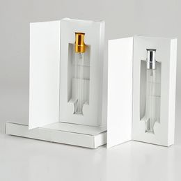 5ML 10ML Glas Parfum Verstuiver Parfum Spray Fles met Verpakking Doos Cosmetische Sample Flacon Hervulbare Flessen WB3153