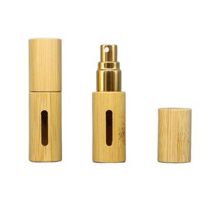 5ml 10ml Gold Bamboo Leere Spray Nachfüllbare Flasche Container Make-up Wasserzerstäuber Flasche Leere Container Reiseflasche