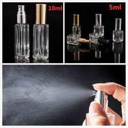 5 ml / 10 ml spray parfum fles duurzaam reizen navulbare lege cosmetische container parfumfles verstuiver glas navulbare flessen