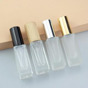 Flacon pulvérisateur en verre givré Transparent, flacon de Test de parfum vide, flacon en verre épais, 5ml, 10ml