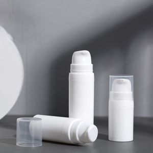 5ml 10ml White Airless Bottle Lotion Pump Mini muestra y botellas de prueba Contenedor de vacío Envasado cosmético DH8888