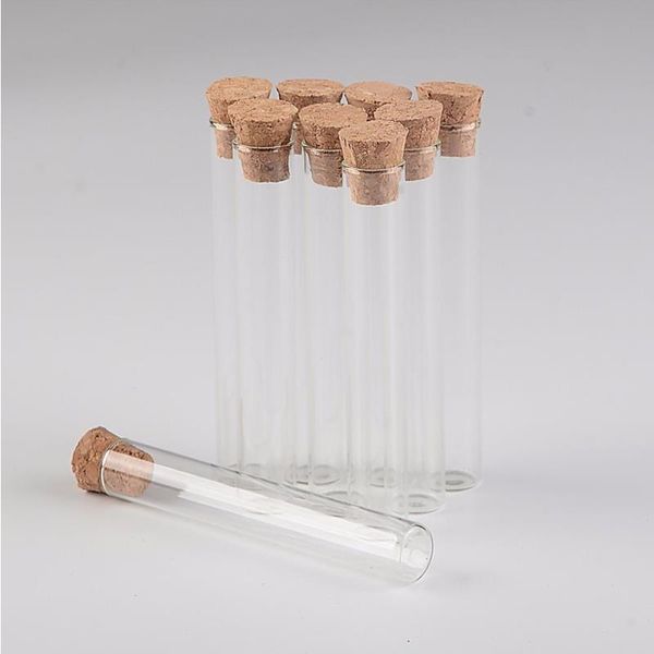 Frascos de tubo de ensayo de vidrio pequeño de 5 ml, 12x75mm, frascos con tapón de corcho, frascos de albañil transparentes de vidrio vacío, botellas, 100 Uds., envío gratis, Udaig