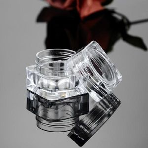 Pots carrés transparents de 5ML 5G avec couvercles à vis pour maquillage, lotion, crèmes, fard à paupières, échantillons de produits cosmétiques