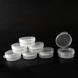 5 ml 5g à charnière vide pot en plastique 5 ml petits conteneurs d'échantillon clair PE cosmétique bouteille emballage pour concentré emballage pot pots306S