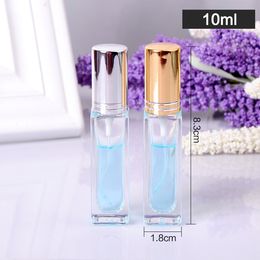 5 ml 6 ml 10 ml parfumflessen metalen leeg glas parfum navulbare fles vierkant transparante glazen spray glazen fles GGA3138-1