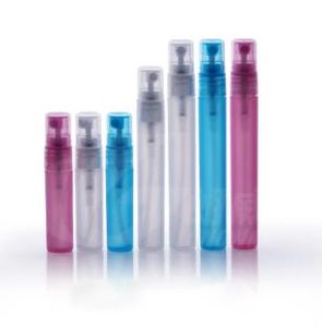 Botella de spray de plástico de 5 ml, 8 ml, 10 ml, envase de perfume cosmético vacío con boquilla de atomizador de niebla, viales de muestra de perfume al por mayor