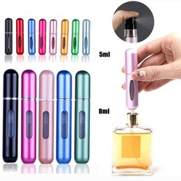 5 ml 8 ml bouteille de parfum mini-rechargeable portable avec pompe à odeur de pulvérisation ATomiseur de conteneurs cosmétiques vides pour outil de voyage meilleure qualité