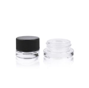 Bouteille en verre de 5 ml 9 ml avec couvercle en plastique à l'épreuve des enfants pour 1g 3.5g extraits de DAB concentrés de cire bocaux SN448