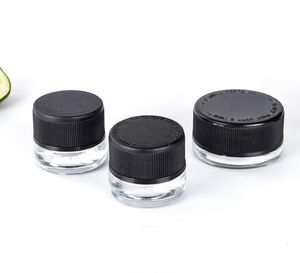 5 ml 9 ml wax glazen pot fles met kindproof deksel voor droge kruid dab extracten dikke olie concentraat container SN3911