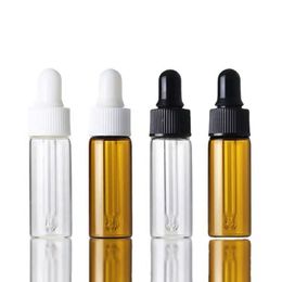 5 ml Amber lege mini -glazen monster etherische olie oogdruppel flesjes tester fles verzending per zee xxefd