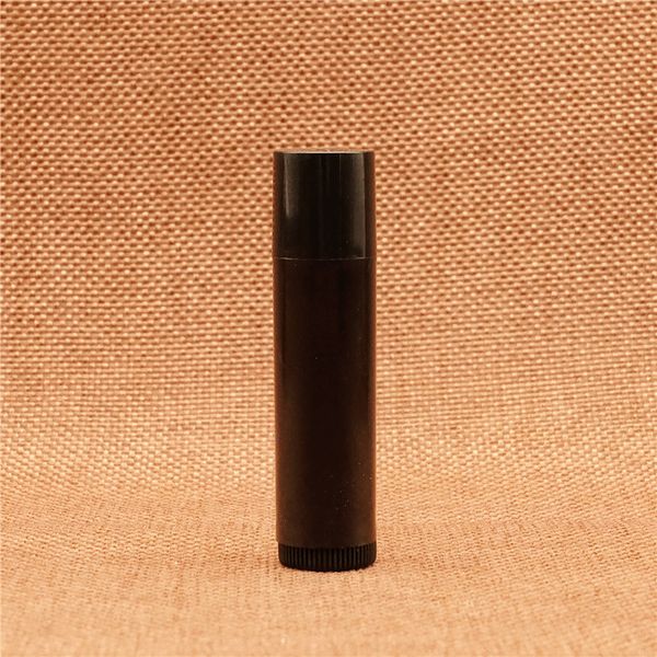 Tube de crème de rouge à lèvres en plastique noir fait à la main, bouteille d'huile à lèvres vide, conteneur de support de Batom de 5ml, livraison gratuite