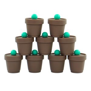 Opslagflessen 5 ml cactus vorm siliconen container onbreekbare en draagbare fles DAB -potten anti -aanbak