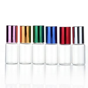 5 ml Clear Glass Essential Oil Roller Flessen met glazen roller ballen Aromatherapie Parfums Lip Bals Roll on Flessen