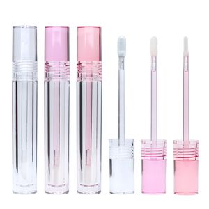 5 ml clair PET plastique Mini brillant à lèvres Tube rechargeable vide baume à lèvres bouteilles bouteilles transparent rouge à lèvres conteneurs