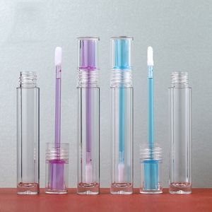 5 ml couleur vide brillant à lèvres Tubes bouteille Mini rechargeable lèvres baume contenant avec brosse emballage cosmétique en plastique