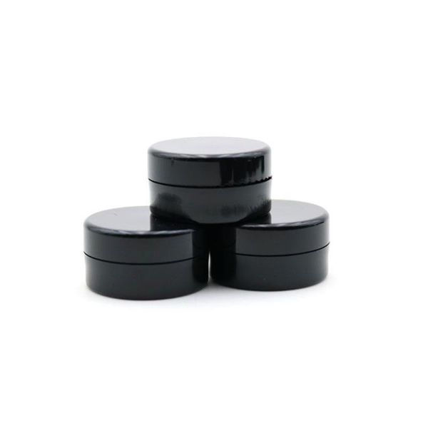 5ML Échantillon Cosmétique Pot Vide Pot Rond En Plastique Couvercle À Vis Noir, Petite Petite Bouteille De 5 Grammes, Pour Maquillage, Ombre À Paupières, Ongles, Poudre, P Xvrw