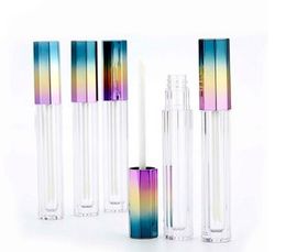5 ml elegante lege flessen achthoekige 3 kleur verloop lip glanst buis lipgloss cosmetische container vloeistof lippenstift opslag