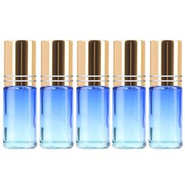 5 ml lege glazen rol op flessen parfum essentiële oliefles met stalen metalen rolbal cosmetische container potten