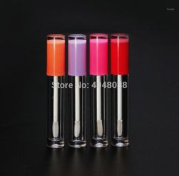 Tubes de brillant à lèvres vides de 5ML ronds rose violet Orange blanc contenants de brillant à lèvres transparents Tubes de baguette de brillant à lèvres cosmétique 25pcslot17846751