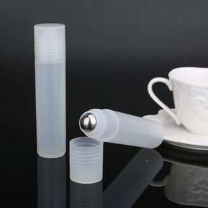 5ml Lege Hervulbare plastic Roll On Flessen met RVS Roller Perfect voor Aromatherapie Parfums Essentiële Oliën Lipgloss