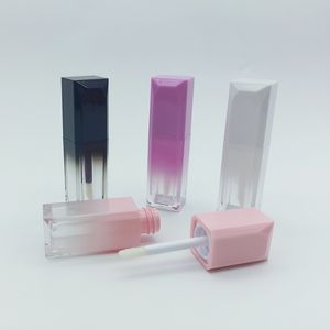 5 ml gradiënt kleur lipgloss plastic fles containers lege duidelijke lip glanst buis eyeliner wimper container DH8587