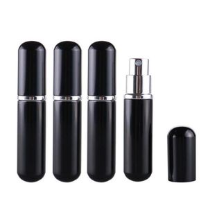 5ml Outils de maquillage de haute qualité Petit flacon de pulvérisation de parfum en verre d'aluminium noir 5cc Atomiseur cosmétique portable F20172667 Kbtrq Wmcns