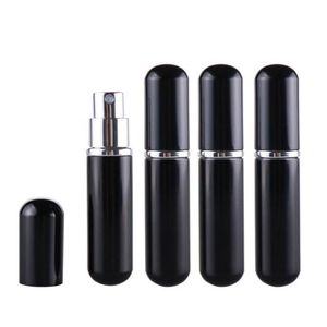 5ml outils de maquillage de haute qualité petit flacon de vaporisateur de parfum en verre en aluminium noir 5cc atomiseur cosmétique portable F20172667 Ejjus