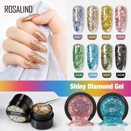 5 ml Holographique Glitter Gel Vernis À Ongles Printemps Couleur Étincelant Paillettes Soak Off UV LED Vernis Nail Art Décoration