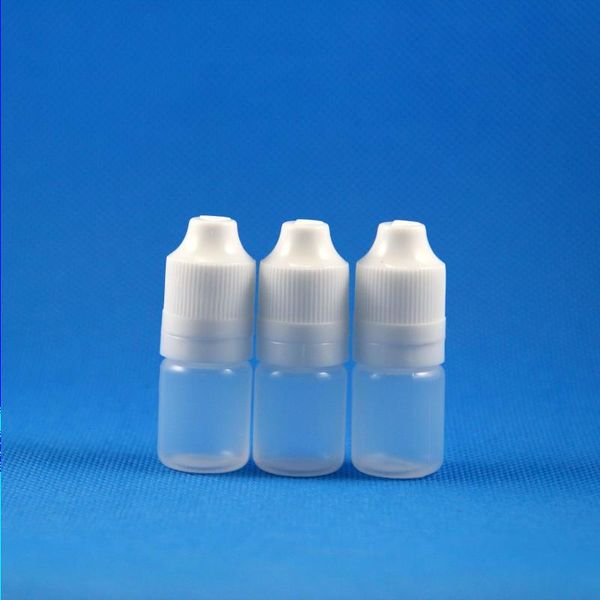 Flacons compte-gouttes en plastique LDPE 5ML Flacons à double preuve 100PCS avec embouts et bouchons à l'épreuve des enfants inviolables Nktlv