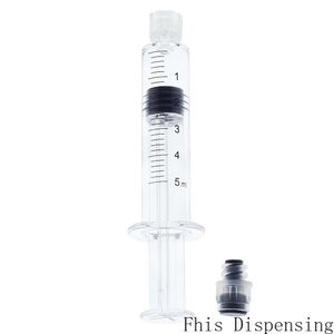 5 ml Luer Lock Spuit (grijze zuiger) herbruikbare of dikke CO2-oliepatridges tank duidelijke sigarettenontstekers