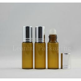 Bouteille d'huile essentielle de couleur brune minérale 5ML avec bouteille en verre à buse, huile essentielle de haute qualité, soins personnels