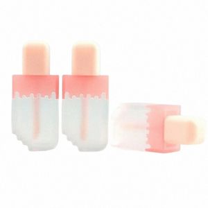 5ml Mini Leuke Popsicle Vorm Hervulbare Lege Lipgloss Fles Roze DIY Make Plastic Verpakking Ctainers Lipgloss Buis o2E6 #