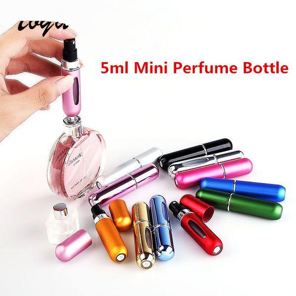 Mini botella de Perfume de relleno inferior de autobomba recargable de 5 ml, dispensador de cosméticos portátil, botellas de spray pequeñas, envío gratis 10