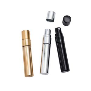 5 ml Mini bouteilles de parfum rechargeables Gold Silver Black Perfume Atomizer Bouteilles Verre