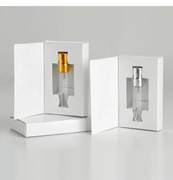 5 ml parfumfles met aanpasbaar logo papieren dozen lege verstuiver spray glazen parfumfles