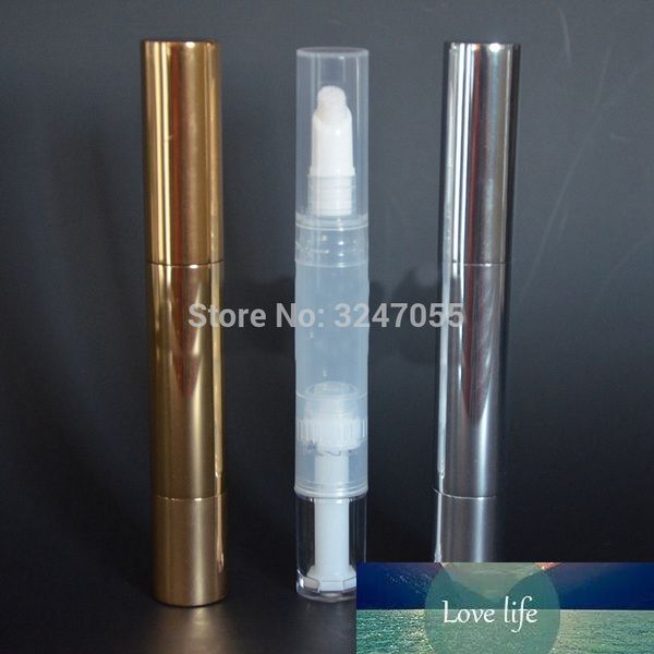 Botella de plástico transparente/dorado/plateado para brillo de labios, bolígrafo recargable de base portátil para mujer, tubo de aceite para uñas desechable, 5ML