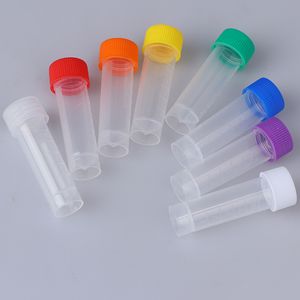 5 ml plastic bevroren testbuizen fles flesje schroefdopdoppakket container met siliconen pakking