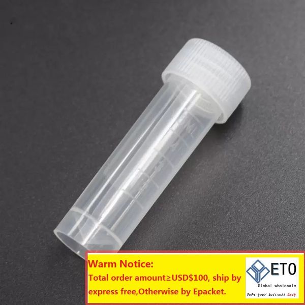 Récipient de paquet de bouchon de joint à vis de flacon de tubes à essai congelés en plastique de 5 ml avec joint en silicone