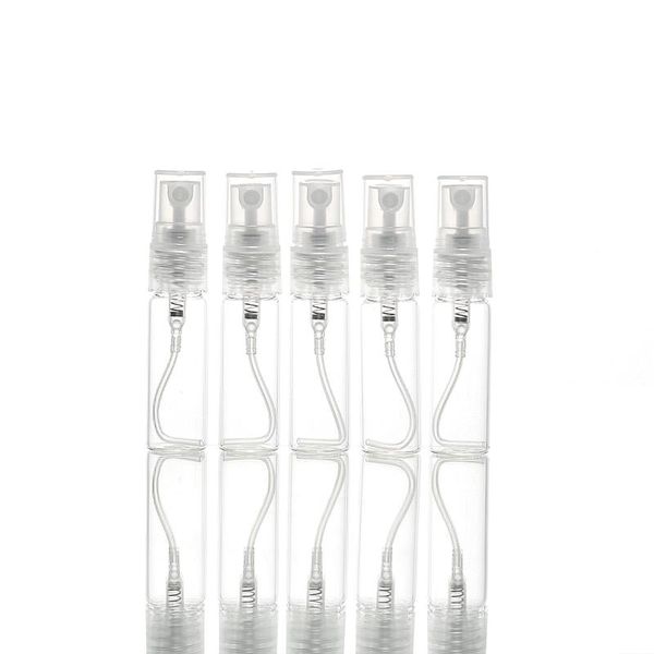 Bouteille de parfum en verre en plastique de 5 ml, flacon pulvérisateur vide rechargeable, petit atomiseur de parfum, échantillon de parfum Hdpqo