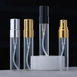 5 ml Portable Verre Vaporisateur Bouteilles Conteneur Rechargeable Bouteilles Pulvérisateur pour Parfum Fine brume vide bouteille