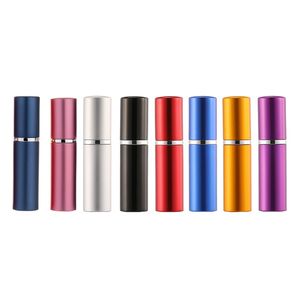 Party Gunst 5ml Portable Mini Aluminium Refilleerbare parfumfles met spray lege make -upcontainers met Atomizer voor Traveler LT180