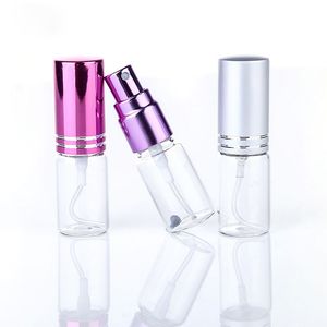 Mini bouteilles de parfum portables 5ml, atomiseur de parfum transparent, pompe rechargeable, flacon pulvérisateur pour parfum, cosmétiques, eau, soins de la peau