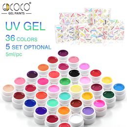 5 ml Pure Color Painting Gel Soak Off UV LED Nail Gel Poolse verf Canni Originele Nail Art Design Professional