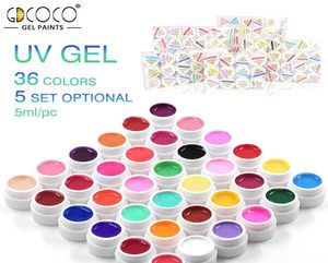 5ml Gel de peinture de couleur Pure imbiber UV LED vernis à ongles peinture CANNI conception originale d'art d'ongle Professional8061441