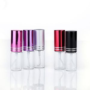 Bouteille de parfum en verre de parfum de poche rechargeable de 5 ml Bouteille de parfum d'huile essentielle en verre transparent