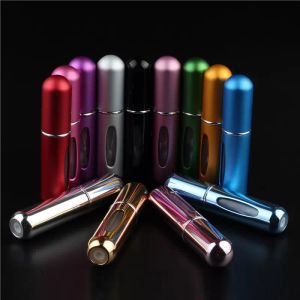 5 ML Rechargeable Parfum Vaporisateur En Aluminium Pulvérisation Atomiseur Portable Voyage Cosmétique Conteneur Parfums Bouteilles 13 Couleurs