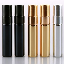 5ML Hervulbare Draagbare Mini Parfum Flessen Traveler Aluminium Spray Atomizer Lege Parfum Spuiten Atomizers Container Gereedschap Goud / Zilver / Zwart