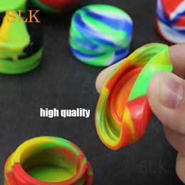 5ML Herbruikbare Ronde Non-Stick Silicone Jar Container voor E-Cig Wax Bho Oil Butaan Vaporizer DAB Tool Silicon Jars DAB Wax Container